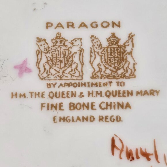 Vintage Paragon Replacement Saucer Bone China Mde in England Light Blue Band - Picture 9 of 9